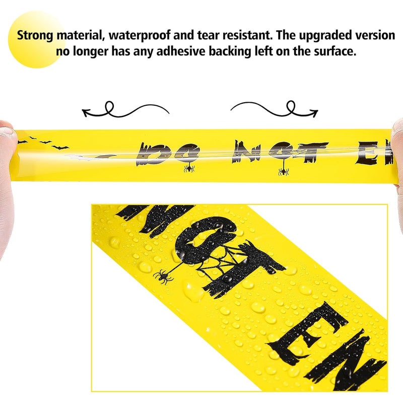 Daucin Halloween Caution Tape, Halloween Decorations Caution Tape DO NOT Enter Adhesive Halloween Decorations Tape Barricade Safety Tape for Workplace Danger Areas Halloween Decorations - 82.02 feet - Image 4